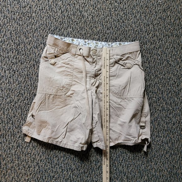 Lee Tan Khaki Drawstring Bermuda Shorts Size 8 - Picture 4 of 6
